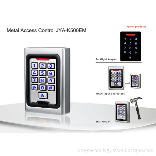 RFID Metal Vandal-Proof and Keypad with Back Light Access Control System